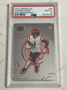 Chronicles Football Dynagon Rookies 2021 Ja’Marr Chase Bengals PSA 10 GEMA como nuevo - Imagen 1 de 2