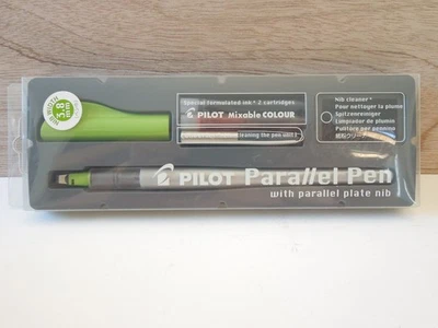 PLUMA PILOTO PARALELO 3,8 mm ANCHO NUEVO EN CAJA - MISP - VERDE Foto 1 de 2