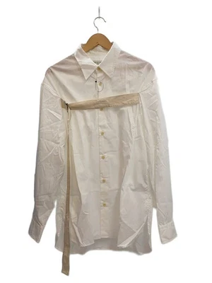 Рубашка с длинным рукавом DRIES VAN NOTEN, средняя, хлопковая, белая, однотонная - Изображение 1 из 4