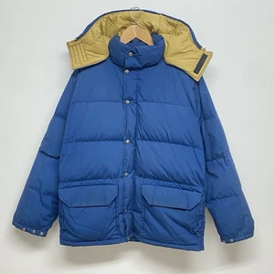 80s North Face Down Puffer Jacket Men’s Medium Blue Hooded Made In USA Vintage  - Bild 1 von 18