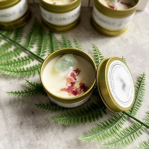 Dry Flower Crystal Stone Aromatherapy Candles For Bath Healing Spa-lavender UK2 - Picture 1 of 16