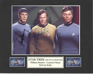 STAR TREK - William Shatner & Leonard Nimoy signed 8x10 with COA - Picture 1 of 3