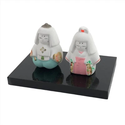 Japanese Clay Princess Prince Hina Doll Figurines Vtg Shirato Girl's Day ID580 - Image 1 of 4