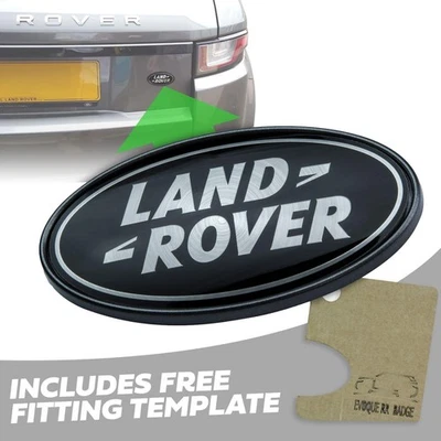 Distintivo nero+argento e zoccolo grigio per Range Rover Evoque portellone bagagliaio aggiornamento  - Immagine 1 di 4