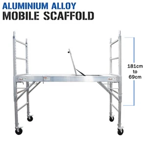 Mobile Aluminium Alloy Scaffold Platform with Hatch - Work Portable High Ladder - Picture 1 of 16