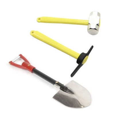 3pcs DIY 1/10 RC Car Decor Spare Parts Shovel Hammer For WPL TRX-4 SCX10 D90 C - Image 1 of 4