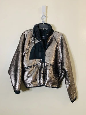 Chaqueta de lentejuelas Free People Movement Hit The Slopes gris plata nueva sin etiquetas talla XS Foto 1 de 4