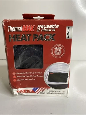 Thermal Max Heat Pack Reusable 2Hour Medium 1Heat Pack & 1 Comfort Wrap-Open Box - Image 1 of 4