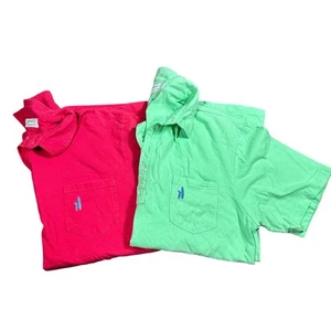 johnnie O West Coast Prep Men's Short Sleeve Polo Shirt Size Large Lot Of 2 - Picture 1 of 15