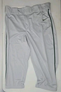 Nike Team Vapor Select Baseball Pants Mens XL Gray Green Piped New BQ9021-059 - Picture 1 of 5