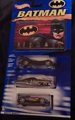 Hot Wheels Batman Guía Juego de Tres Coches Batman Joker Bane Bat Man Batimóvil Foto 1 de 3