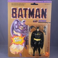 Vintage 1989 Batman Action Figure & Bat Rope Toy Biz DC Comics New Sealed