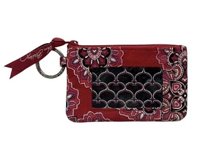 RETIRADO Vera Bradley Cremallera Identificación Estuche/Bolsa Francamente Escarlata Excelente Estado - Imagen 1 de 3