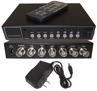 4 Port 4 Channel Color Analog Camera Quad Processor High Quality Splitter Switch - Image 1 of 4