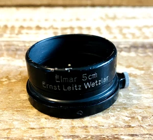Vintage Leica Ernst Leitz Wetzlar Elmar 5cm Gegenlichtblende schwarz lackiert - Bild 1 von 9