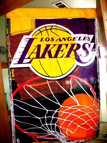 LOS ANGELES LAKERS BANNER or FLAG  (WINCRAFT  USA,  28" X 41" ) Cover