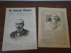 LE JOURNAL ILLUSTRE (1886) Clemenceau jeune PORT CHERBOURG Pub pastille GERAUDEL - Imagen 1 de 4