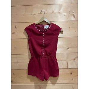 Dressed Up By Gymboree Burgundy Romper Sz 8 Girls - Picture 1 of 6