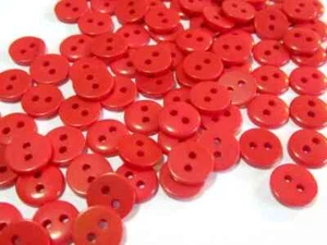 50 Knöpfe  rot 9 mm Kunststoff Acryl - Bild 1 von 1