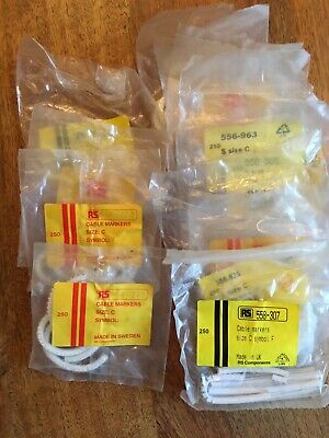 Job Lot Size C Wire Marker Hellermann Tyton Type Slide On Cable Wire Markers • 25£