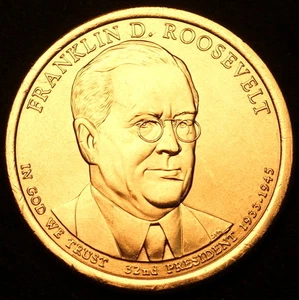 2014 P Franklin D. Roosevelt dólar presidencial ~ posición A de rollo como nuevo de EE. UU. - Imagen 1 de 1