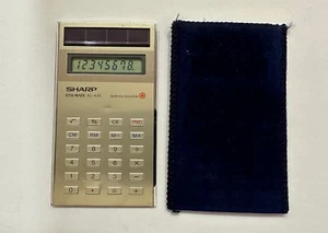 Vintage Sharp Elsi Mate EL-835 Solarzellenrechner in Samthülle Japan 1981 - Bild 1 von 4