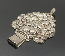 REED & BARTON 925  Silver - Vintage Floral Good Luck Whistle Pendant - PT16568