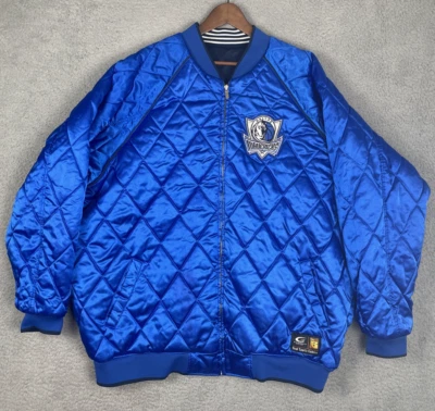 Vintage G-III Dallas Mavericks Reversible Quilt Varsity Jacket Mens 3XL Blue Y2K - Image 1 of 4