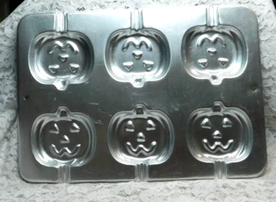 1995 Jack-o-Lantern Cake Pop Pan von Wilton 2105-8100 Halloween Kürbis Form - Bild 1 von 3