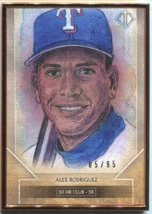 2020 Topps Transcendent Sketch #TTCR-ARO Alex Rodriguez Texas Rangers 5/95 - Picture 1 of 2