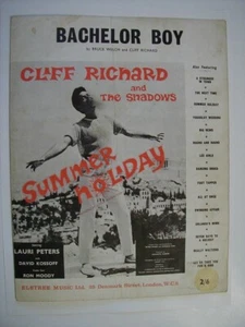 SUMMER HOLIDAY Movie Sheet Music BACHELOR BOY 1962 Pop #99 UK #1 CLIFF RICHARD - Picture 1 of 2