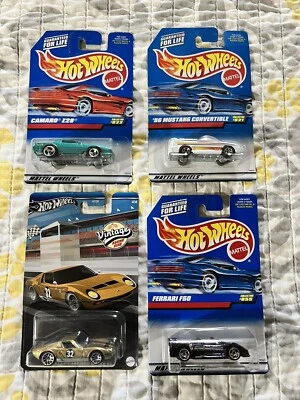 Lot Of Hot Wheels ‘71 Lamborghini , ‘96 Mustang, Ferrari F50, CamaroZ28 Mint - Image 1 of 4