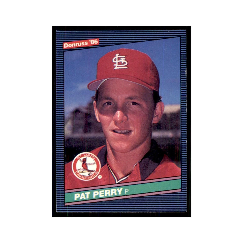1986 Donruss Pat Perry RC Cardinals #596 - Image 1 of 3