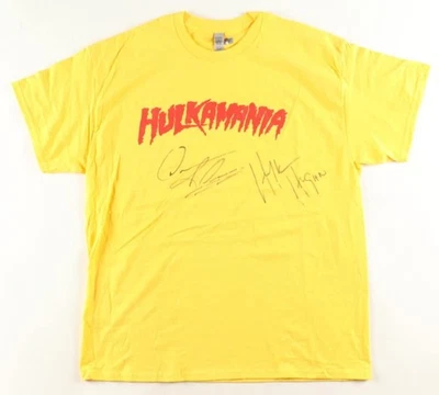 Camiseta Hulkamania Doble Firma Rara - Autógrafos de Hulk Hogan y Dennis Rodman Foto 1 de 4