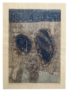 Hideo Hagiwara "Noren" 1965 Japanese Woodblock Print Signed - Picture 1 of 7