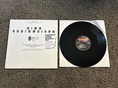 Rick Springfield BRUCE Promo 12" remix vinyl record LP 33rpm rare not for resale - Image 1 of 4