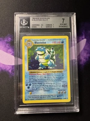 1999 Pokemon Blastoise Base Set SHADOWLESS Holo  - BGS 7 NM - Image 1 of 4