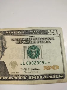 $20.00 Low Serial Number Star Note - Picture 1 of 6