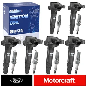 6x UF553 Ignition Coil & Spark Plug Set for Edge Explorer Lincoln MKS Mazda - Bild 1 von 6