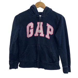 Gap Kids Girls Sequin Full Zip Fleece Hoodie Blue Pink XL 12 - Picture 1 of 4