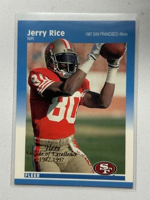 Jerry Rice 1997 Fleer Década de Excelencia #7 1987 - 1997 Foto 1 de 2