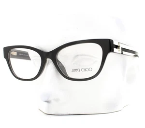 Jimmy Choo Eyeglasses JC 3010U 5017 Glasses Polished Black White 52mm with Case - Picture 1 of 7