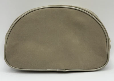 Bolso de Maquillaje Lancome Beige Tostado Gamuza Estuche de Viaje Bolso sin asas Forrado con Cremallera Dorada Foto 1 de 4