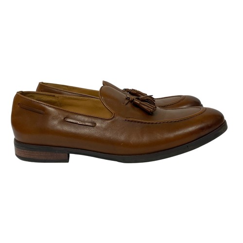 Mocassini uomo Clarks in pelle marrone con nappa taglia 9