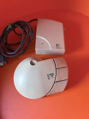 RARE Vintage 1991 Logitech Mouseman Cordless Mouse with Receiver Model M-RA12 - Image 1 of 4