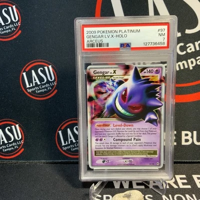 Pokémon Gengar TCG LV.X Platinum Arceus Holo Ultra Rare Card 97/99 2009 PSA 7 - Image 1 of 2