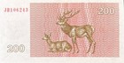 LITHUANIA 200 Talonas, P-43 (1992) - UNC