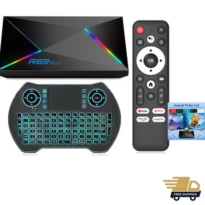 Android 14 TV Box 2025 Android Box 4GB RAM 64GB ROM für Smart TV 1000M Ethern... - Bild 1 von 4