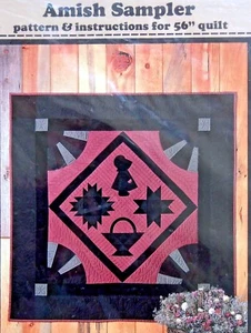 Calico Hills Farm AMISH SAMPLER Quilt Pattern Roxy Burgard - 1985 UNCUT - Picture 1 of 2