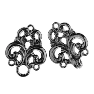 5Pairs Filigree Swirl Flower Cape Cloak Clasp Fasteners Hook Eye Cardigan Button - Picture 1 of 27